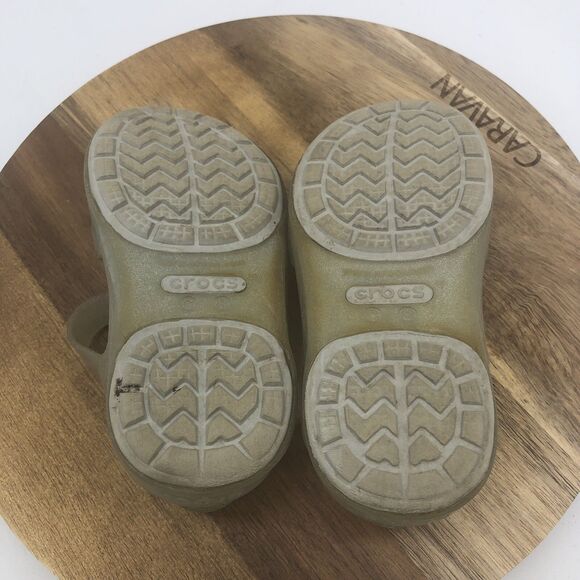 Crocs Isabella Sandals Shoes Toddler Girl 8C Gray Jelly Glitter Summer - Picture 6 of 9